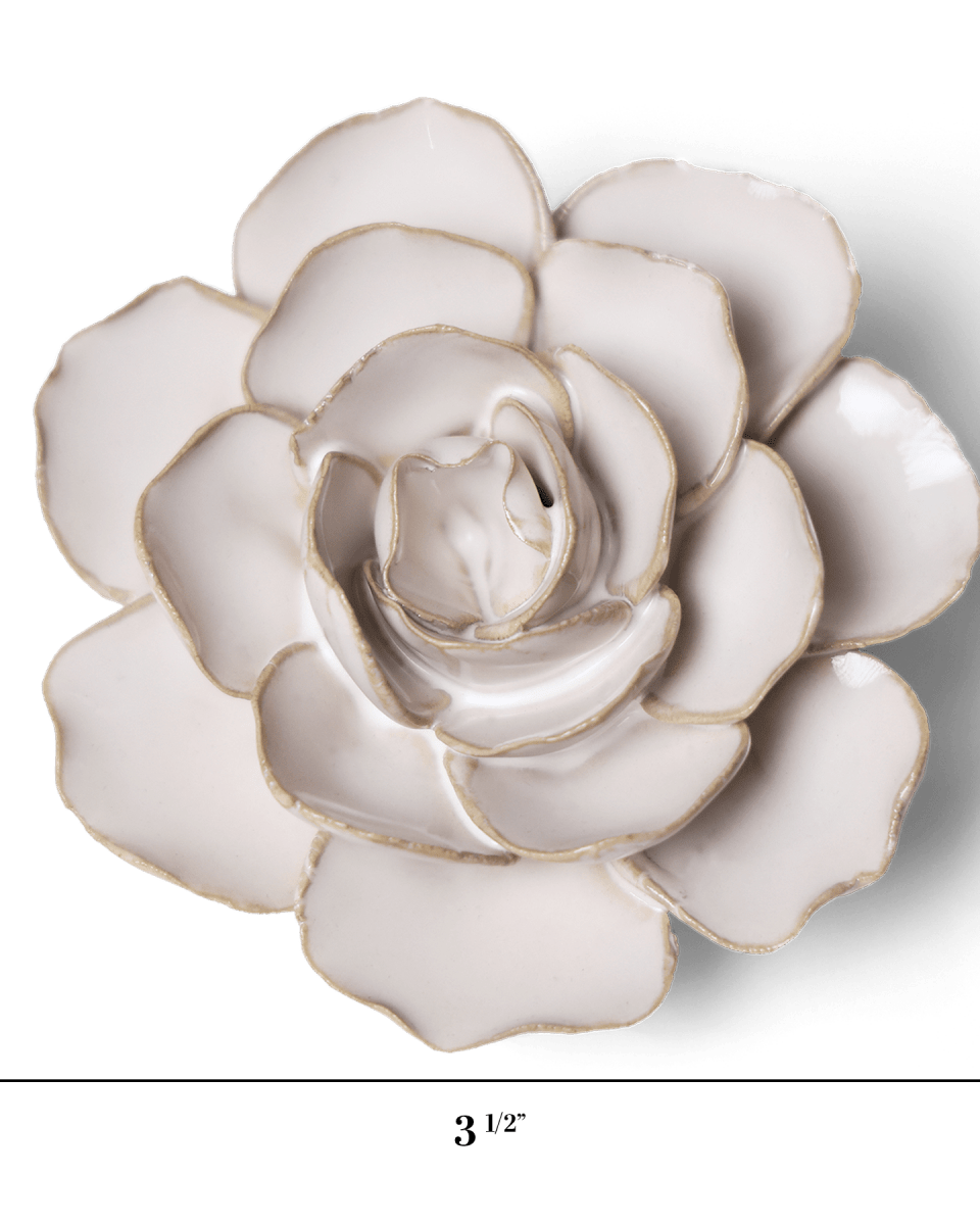 Ivory Ranunculus ceramic wall flower — Coastal collection — designed in Toronto by Chive Studio