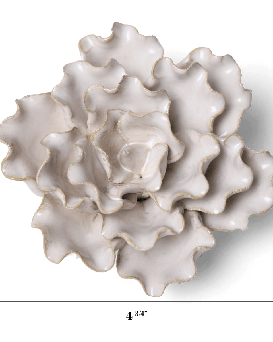 January birth flower snowdrop ceramic wall flower — birth flower collection — handmade by Chive Studio Toronto