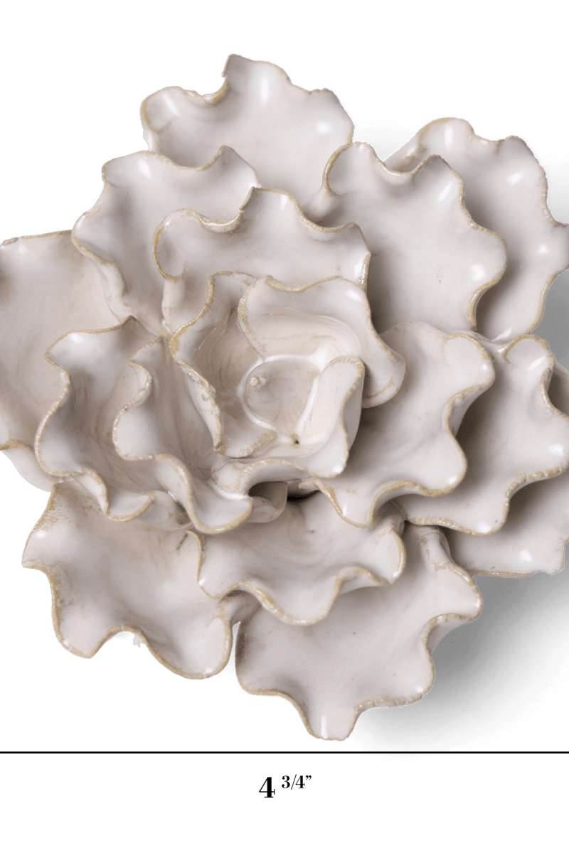 January birth flower snowdrop ceramic wall flower — birth flower collection — handmade by Chive Studio Toronto