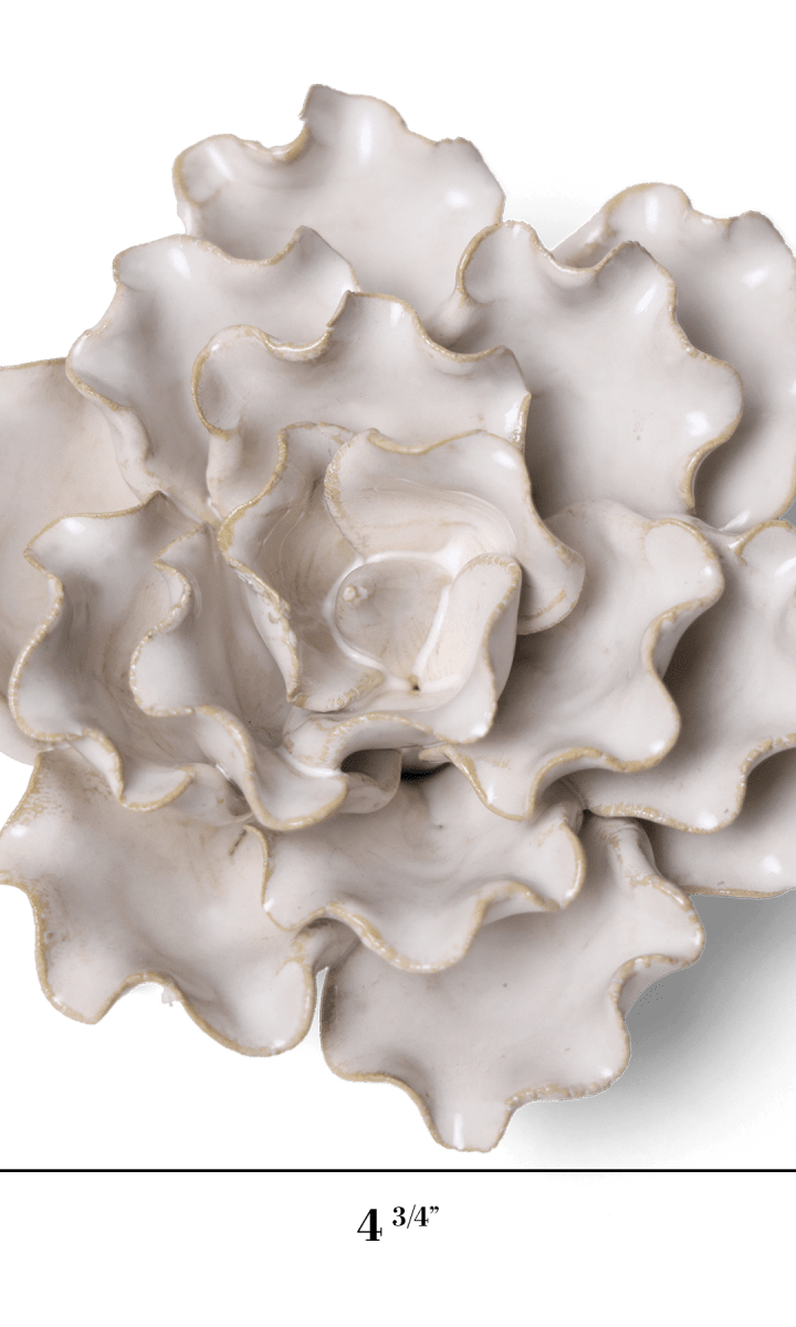 January birth flower snowdrop ceramic wall flower — birth flower collection — handmade by Chive Studio Toronto