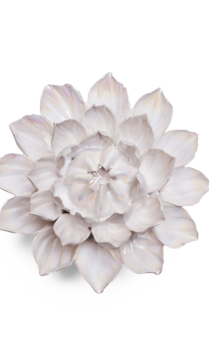 Ceramic Flower Wall Art Pearl Dahlia - Chive Ceramics Studio - Ceramic Flowers - Chive US