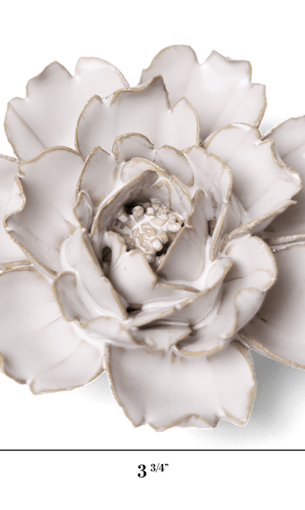 Ivory Rose ceramic wall flower — Coastal Collection — handmade by Chive Studio Toronto