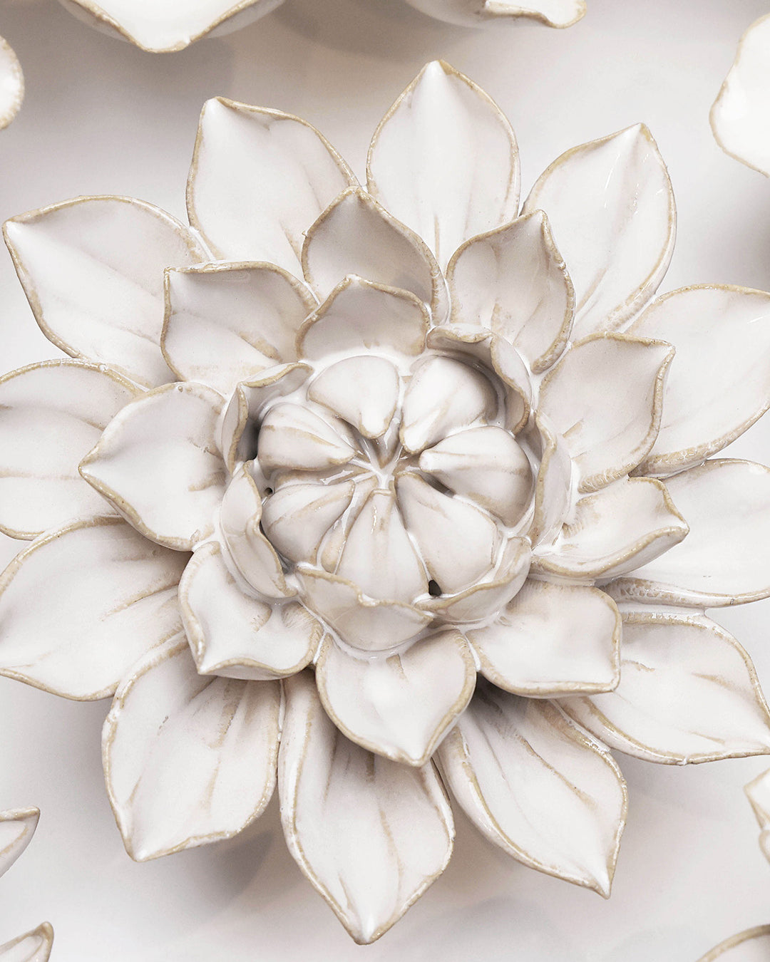 September birth flower aster ceramic wall flower — birth flower collection — handmade by Chive Studio Toronto