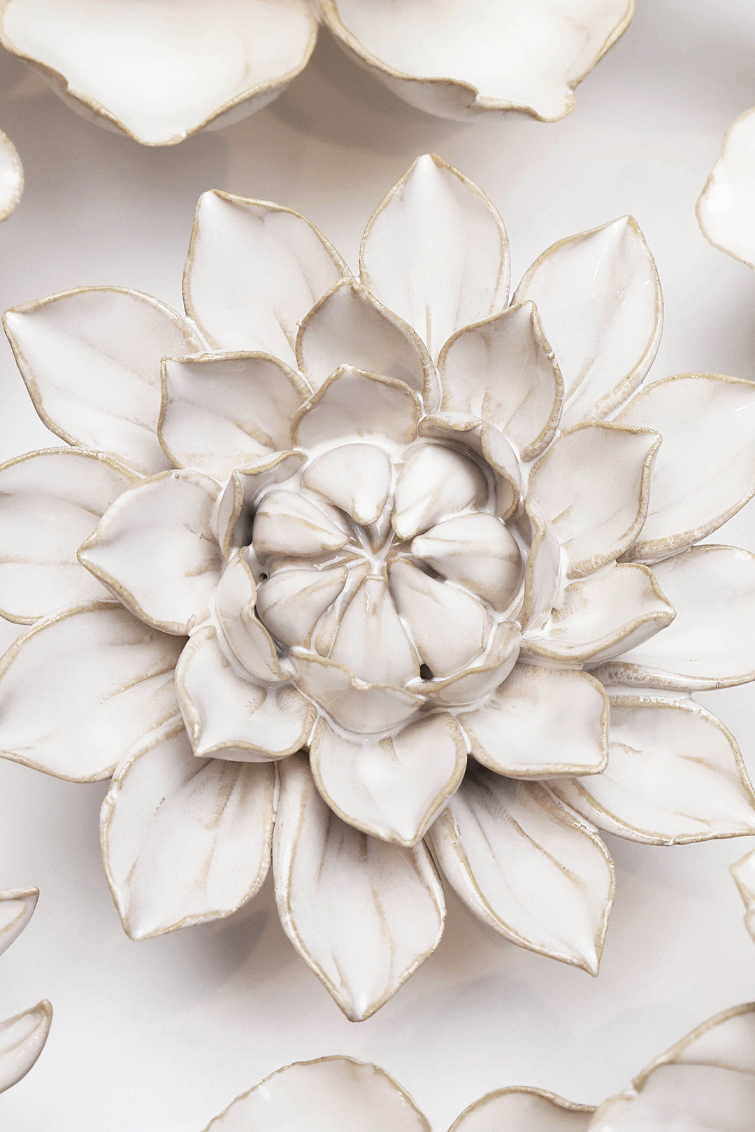 Ivory Monch Aster - Chive Ceramics Studio - Ceramic Flowers - Chive Ceramics Studio