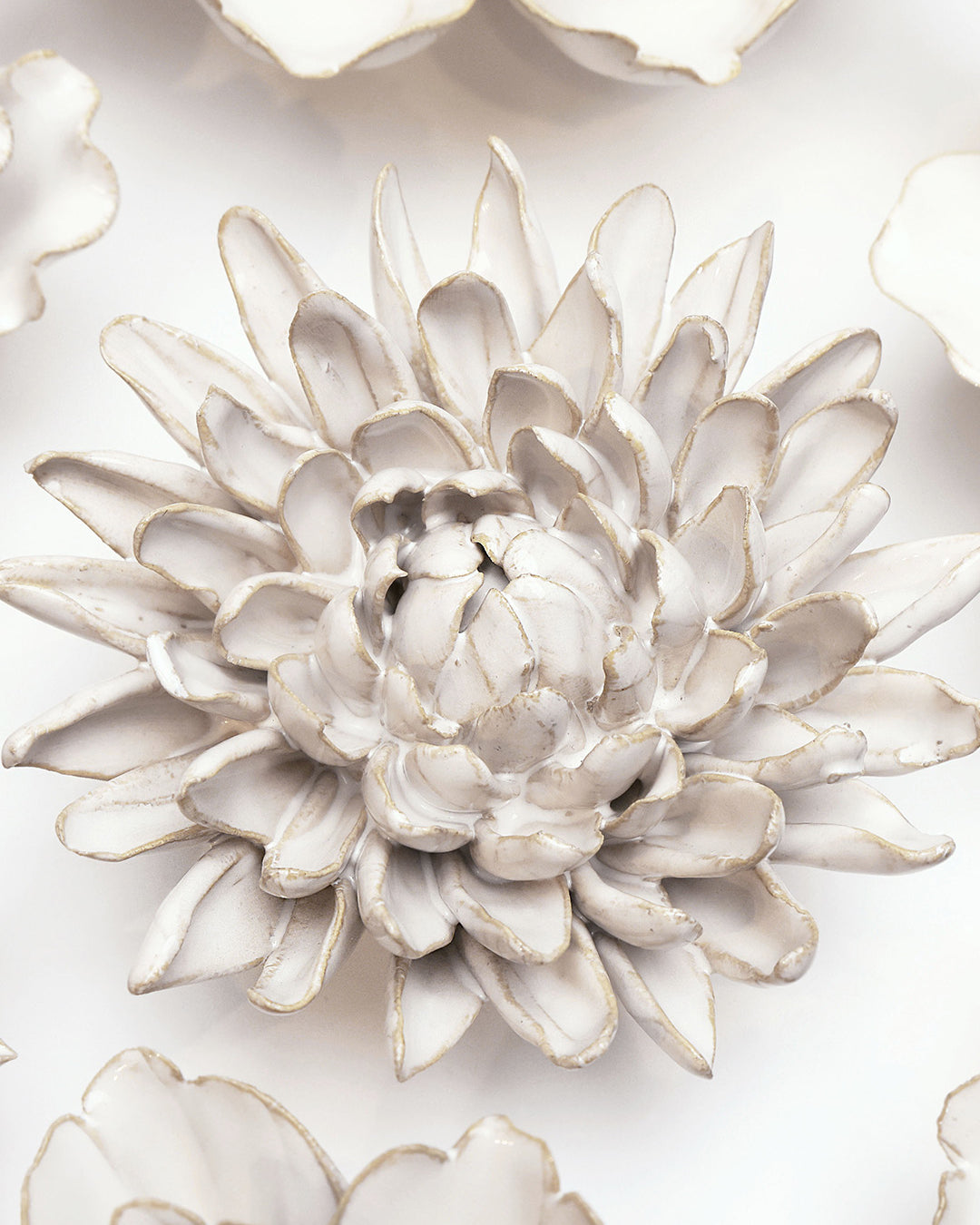 Ivory Chrysanthemum - Chive Ceramics Studio - Ceramic Flowers - Chive Ceramics Studio