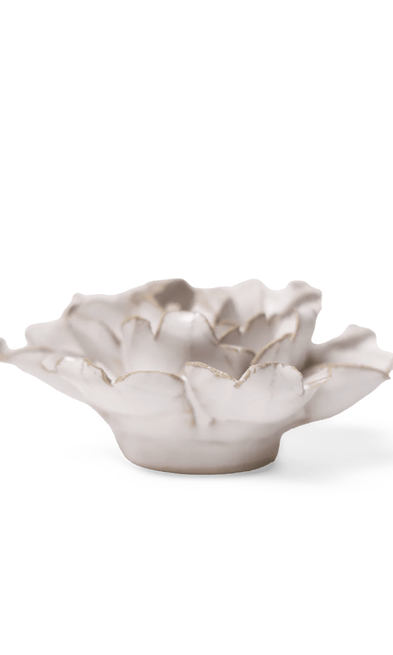Ivory Rose ceramic wall flower — Coastal Collection — handmade by Chive Studio Toronto