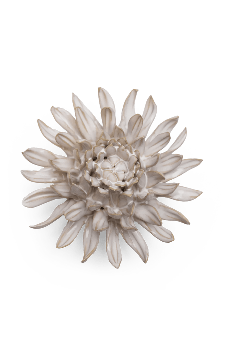 Ivory Spider Mum ceramic wall flower - Coastal collection - handmade by Chive Studio Toronto