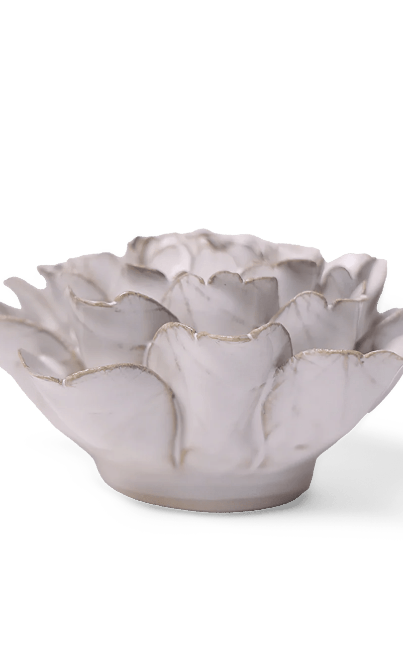 Ivory Comanche Peony ceramic wall flower — Coastal Collection — handmade by Chive Studio Toronto