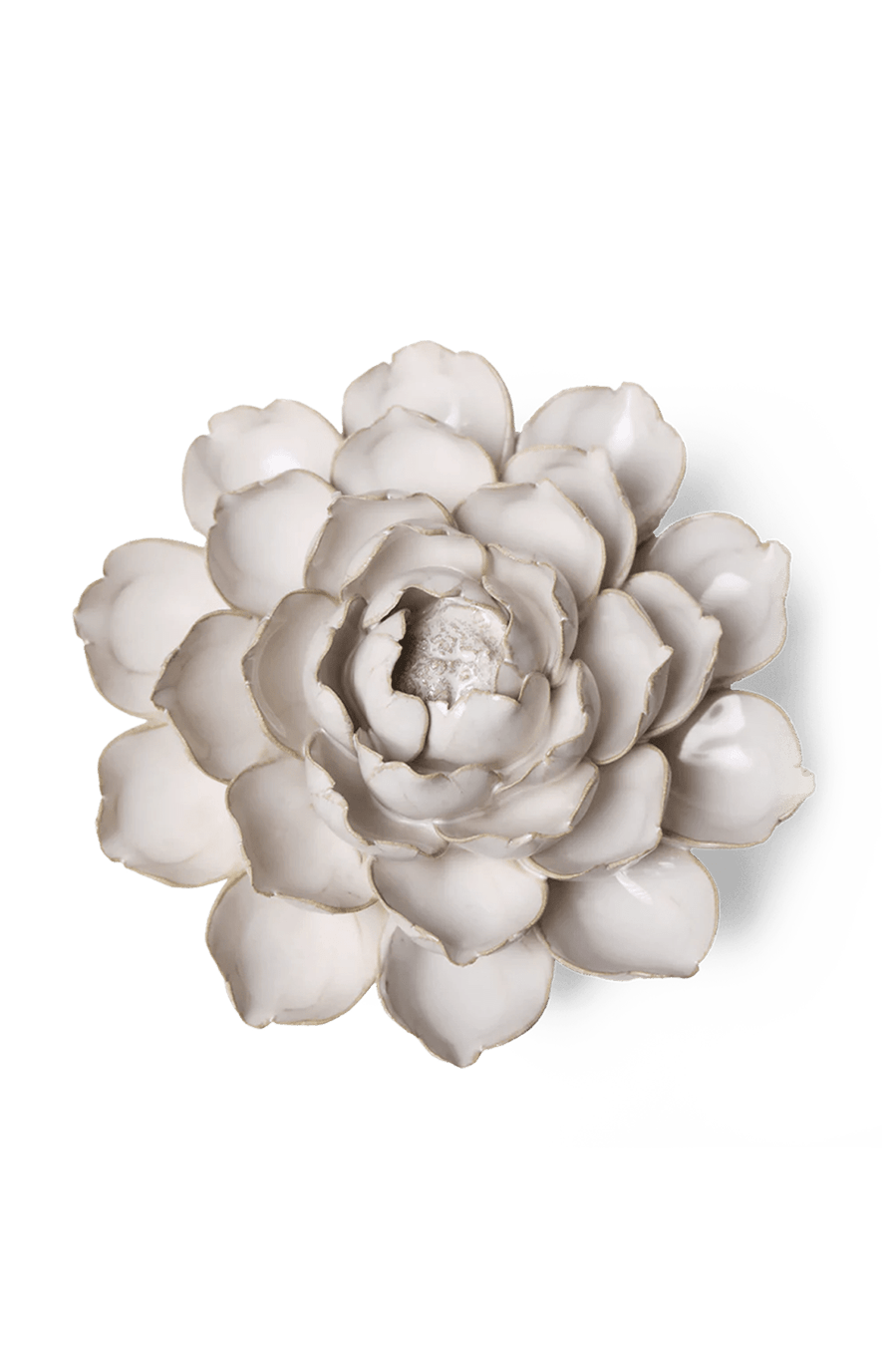 Ivory Cabbage Flower ceramic wall flower — Coastal collection — designed in Toronto by Chive Studio