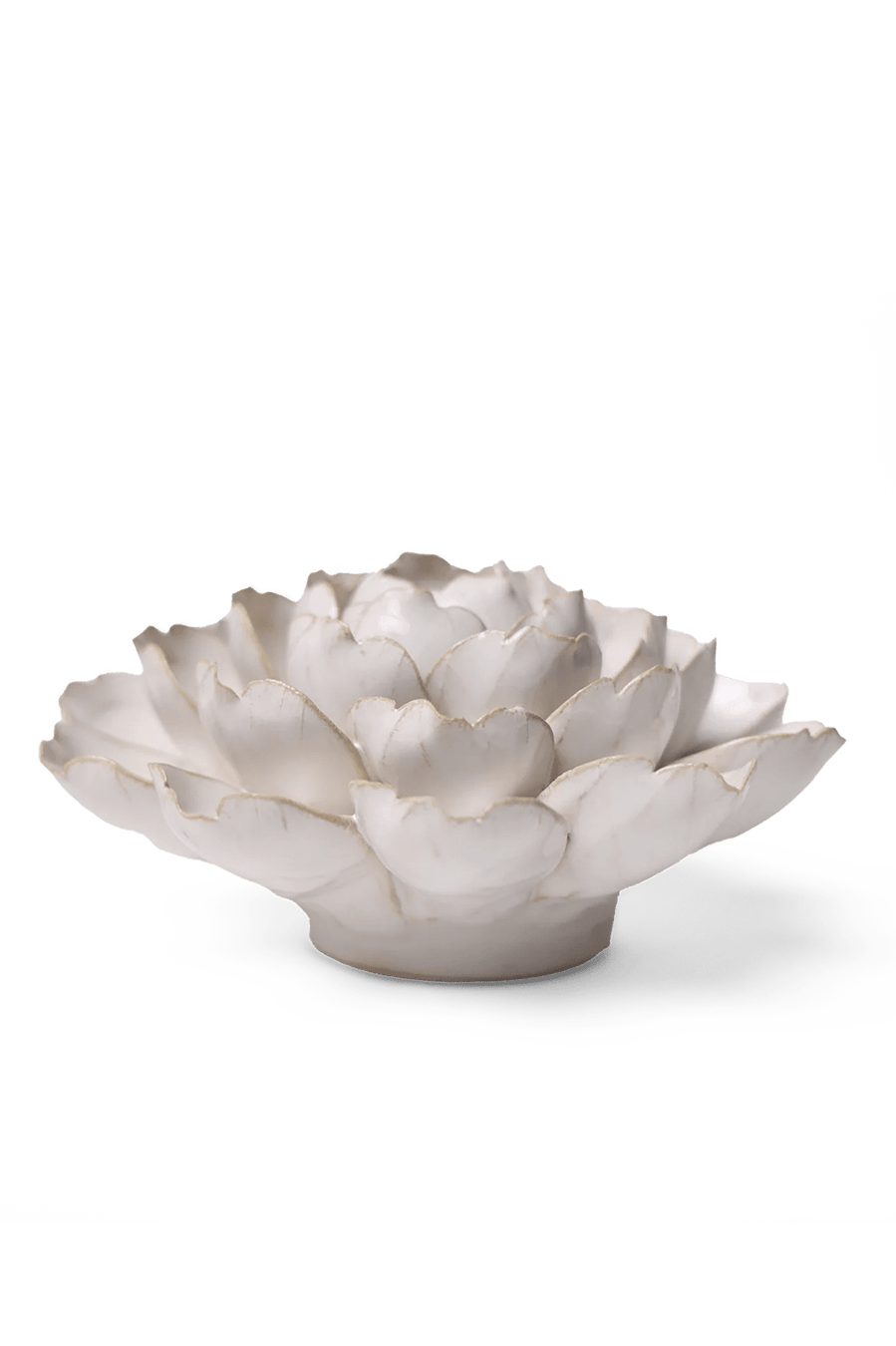 Ivory Empire Cabbage Flower ceramic wall flower — Coastal Collection — handmade by Chive Studio Toronto