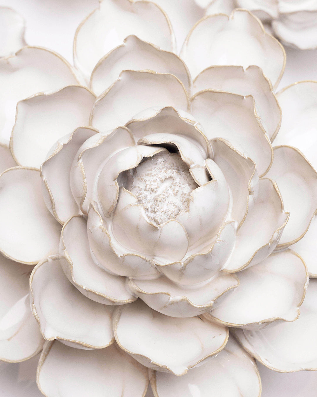 Ivory Empire Cabbage Flower - Chive Ceramics Studio - Ceramic Flowers - Chive Ceramics Studio