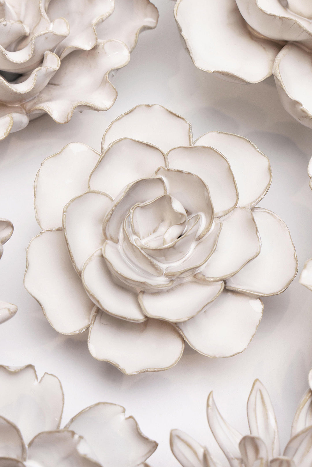 Ivory Amandine Ranunculus - Chive Ceramics Studio - Ceramic Flowers - Chive Ceramics Studio