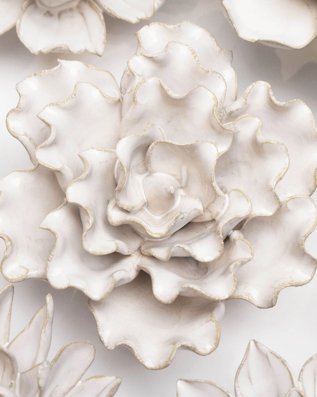 January birth flower snowdrop ceramic wall flower — birth flower collection — handmade by Chive Studio Toronto