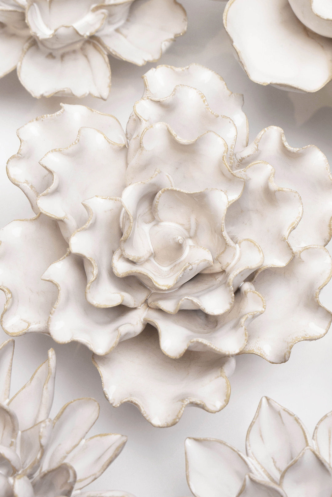 January birth flower snowdrop ceramic wall flower — birth flower collection — handmade by Chive Studio Toronto