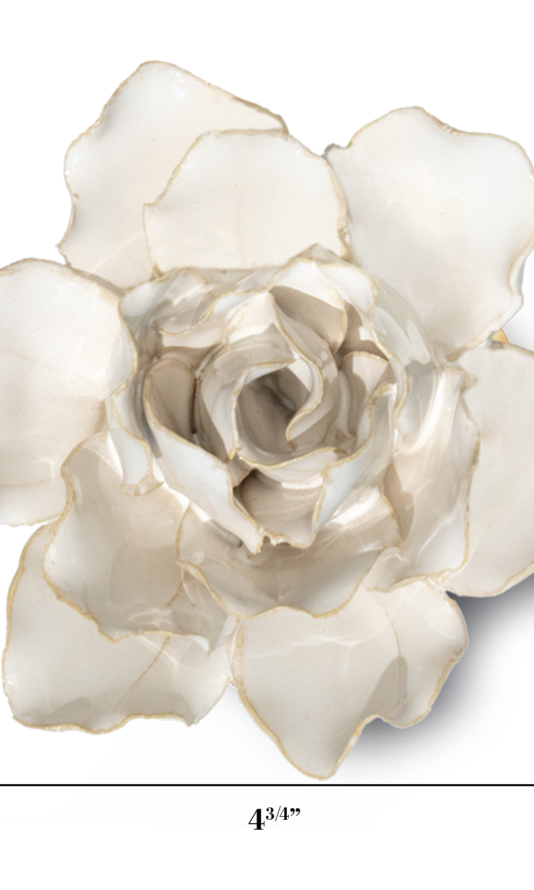 Ivory Lily ceramic wall flower - Coastal collection - handmade by Chive Studio Toronto