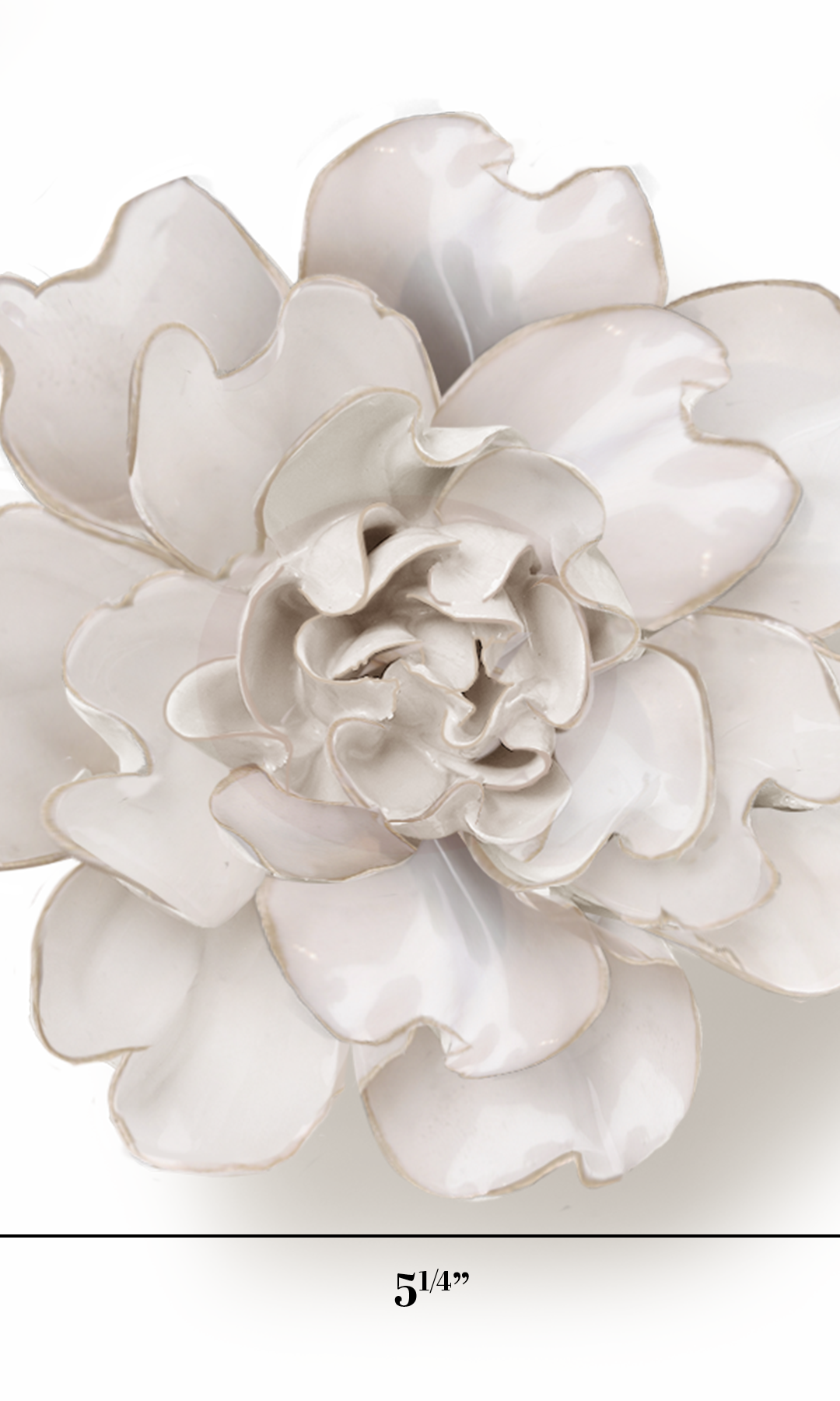Ivory Ivory Larkspur ceramic wall flower - Coastal collection - handmade by Chive Studio Toronto