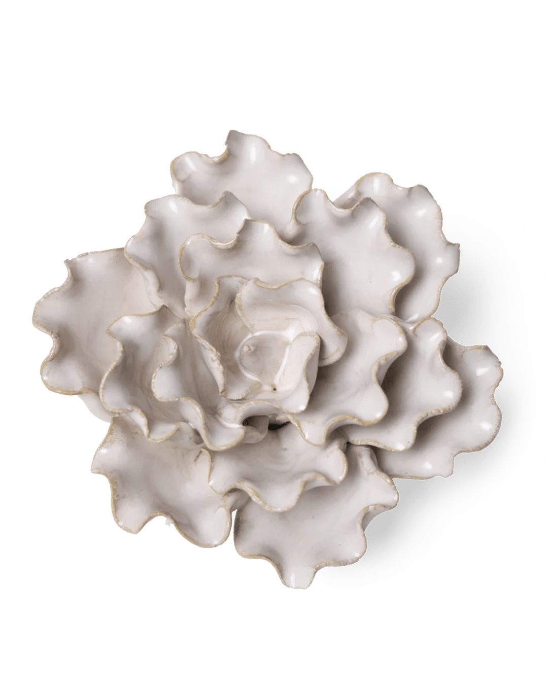 CO14 Ivory Sea Lettuce Medium - Chive Ceramics Studio - Ceramic Flowers - Chive Ceramics Studio