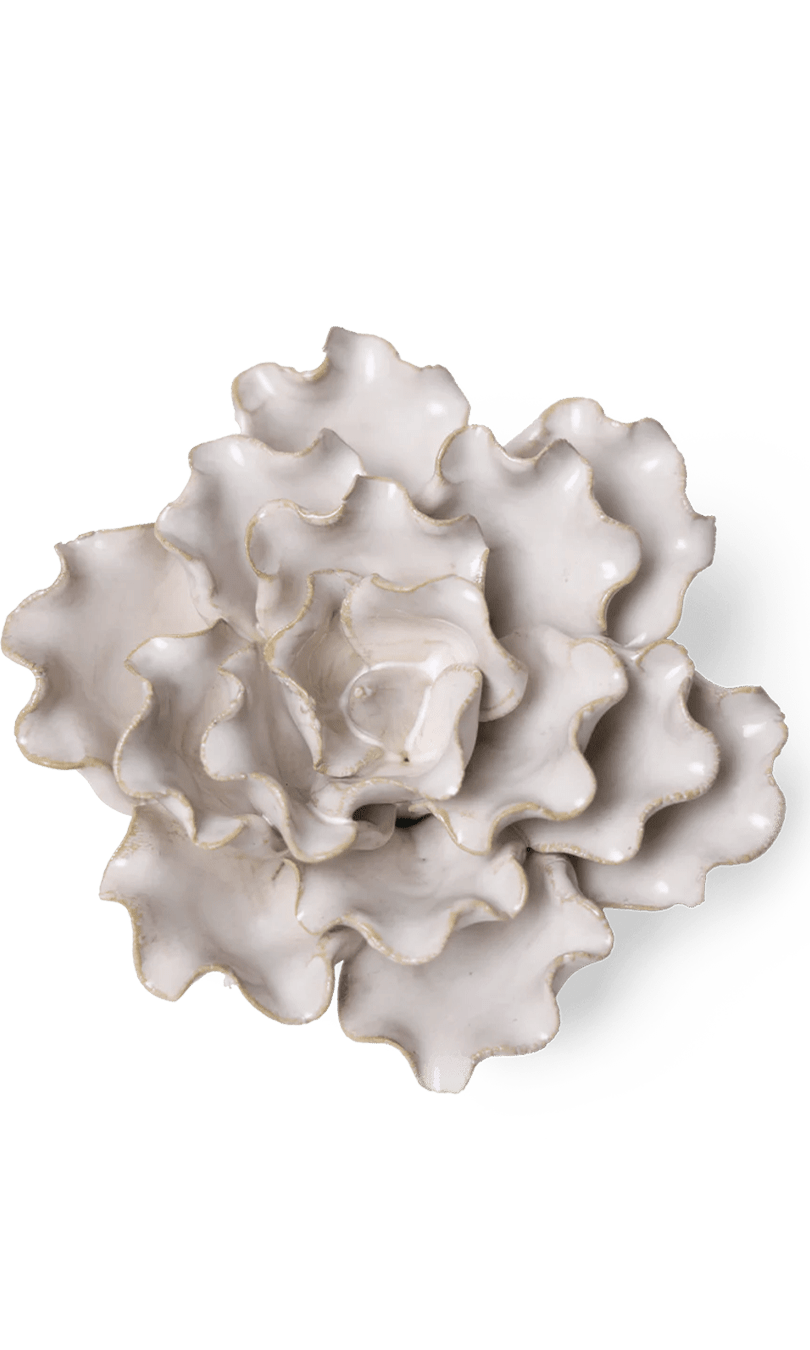 January birth flower snowdrop ceramic wall flower — birth flower collection — handmade by Chive Studio Toronto