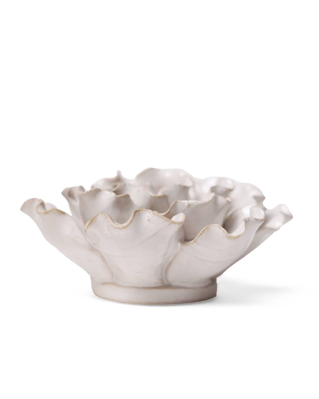 CO14 Ivory Sea Lettuce Medium - Chive Ceramics Studio - Ceramic Flowers - Chive Ceramics Studio