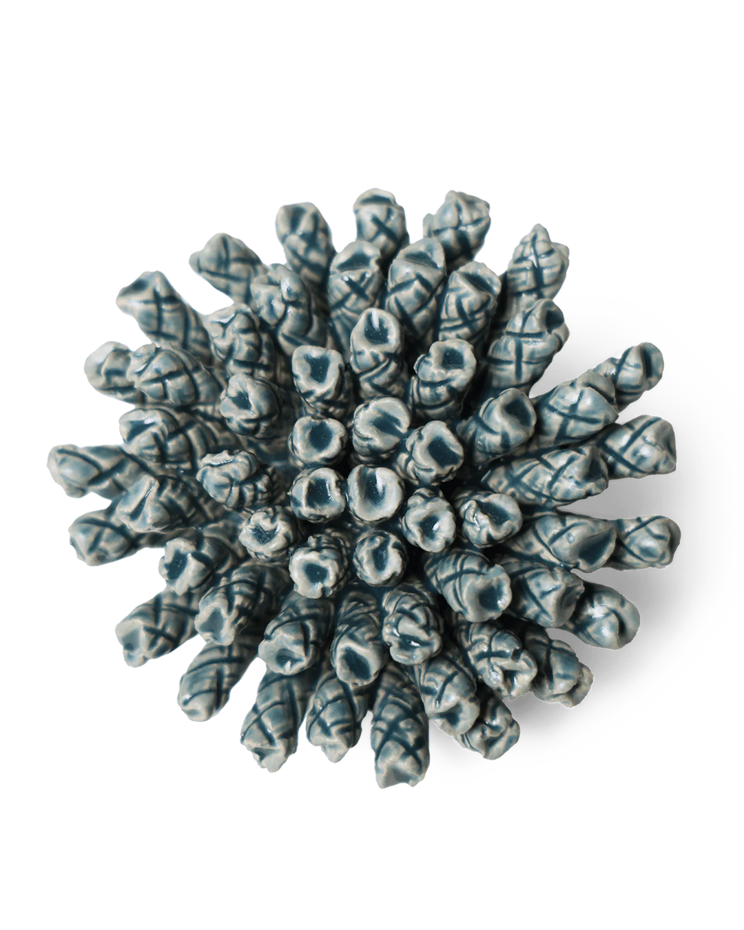 Ceramic Flower Wall Art Medium Teal 1 - Chive Ceramics Studio - Ceramic Flowers - Chive US