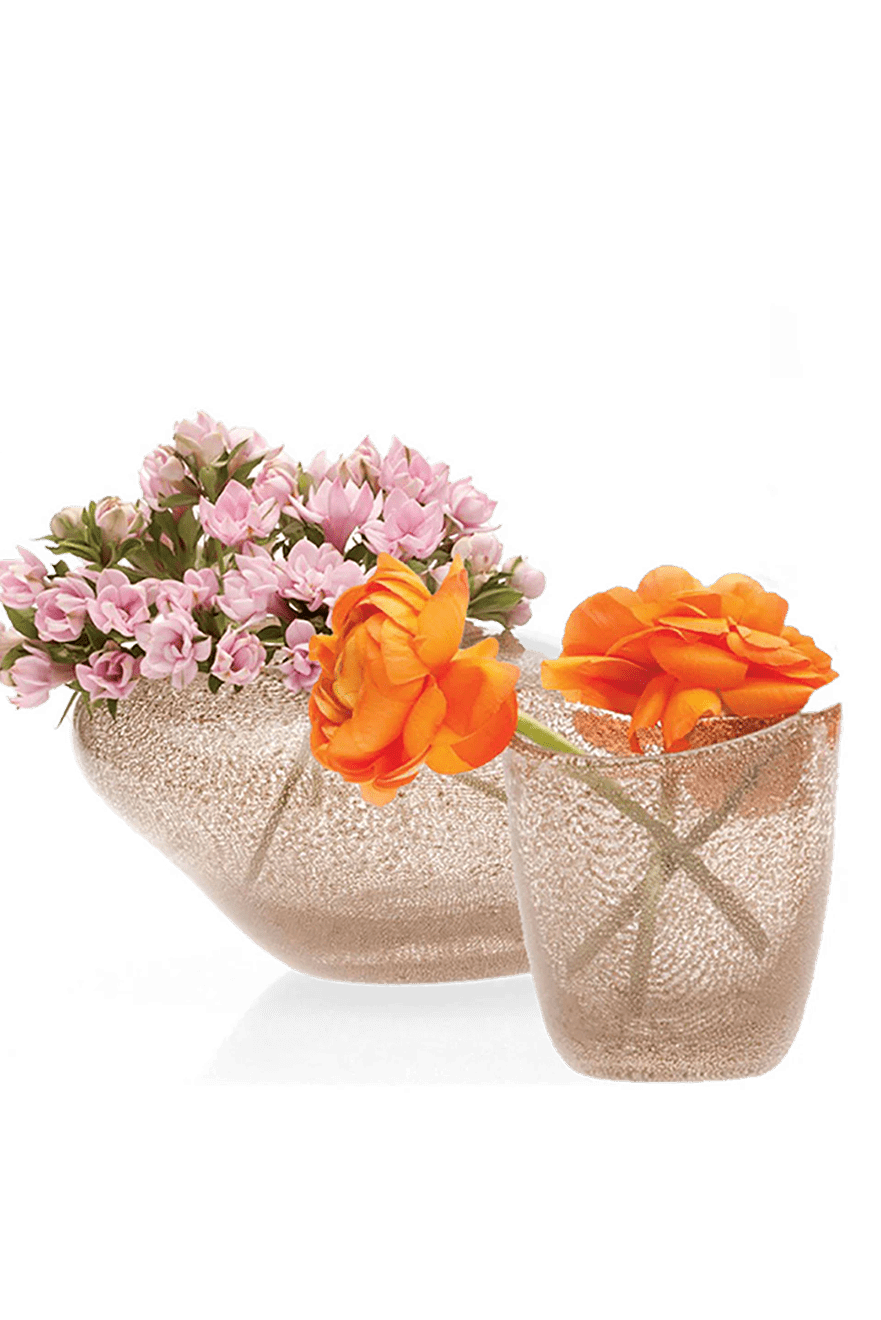 Copper Glass Modern Flower Vase - Chive Ceramics Studio - Vases - Chive Ceramics Studio