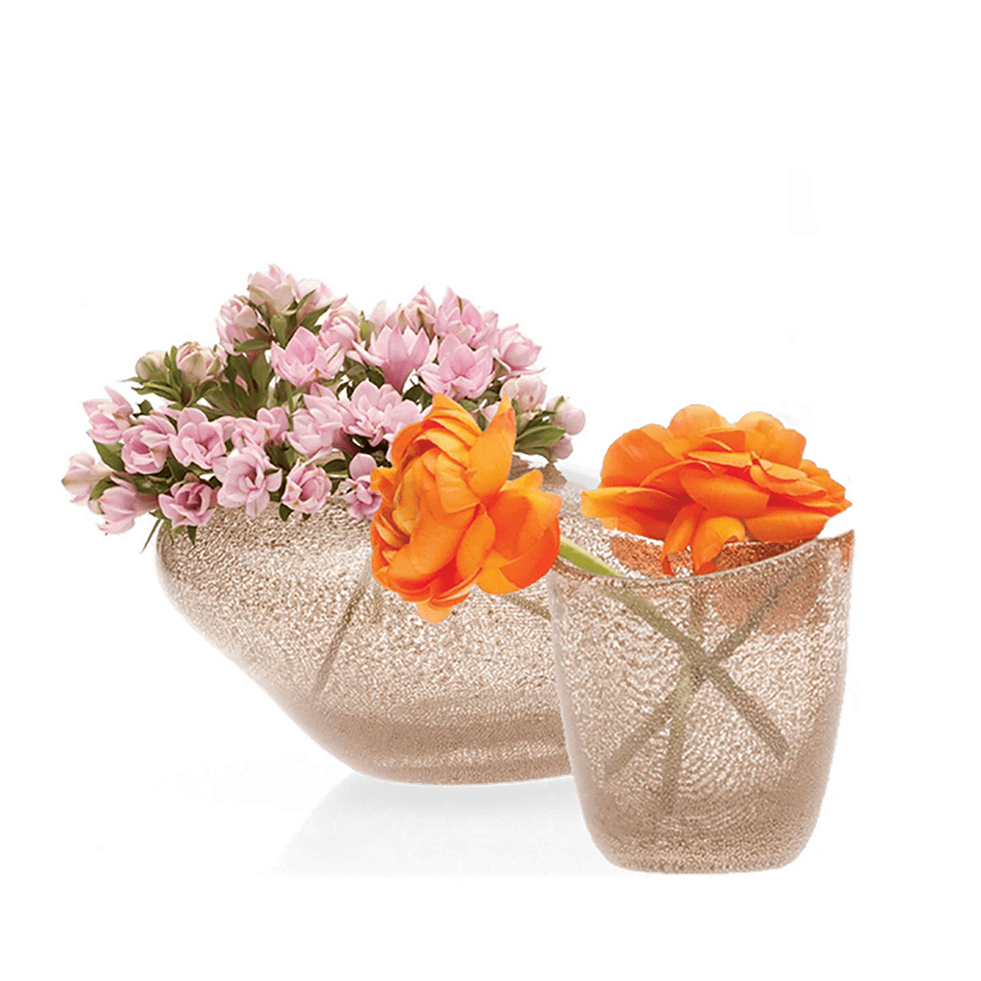 Copper Glass Modern Flower Vase - Chive Ceramics Studio - Vases - Chive Ceramics Studio