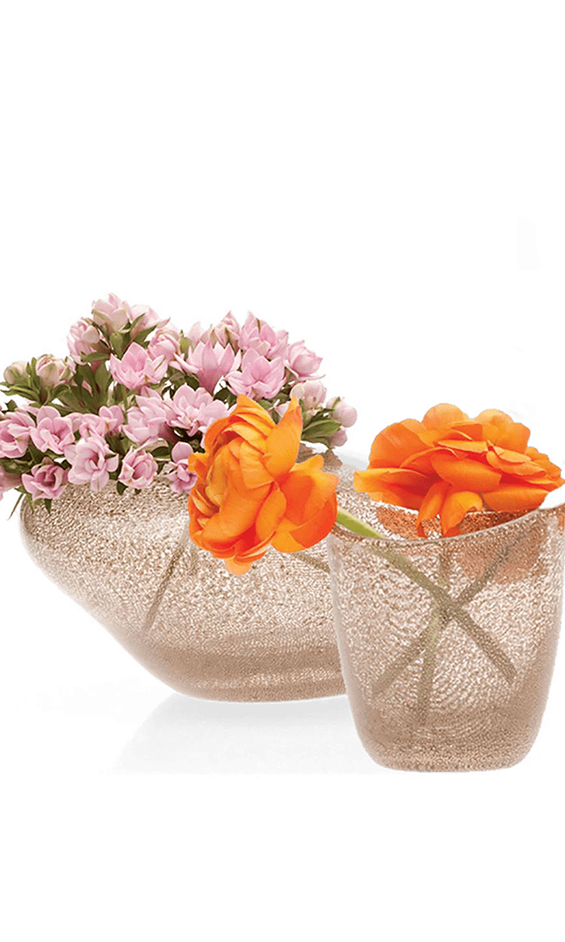 Copper Glass Modern Flower Vase - Chive Ceramics Studio - Vases - Chive Ceramics Studio
