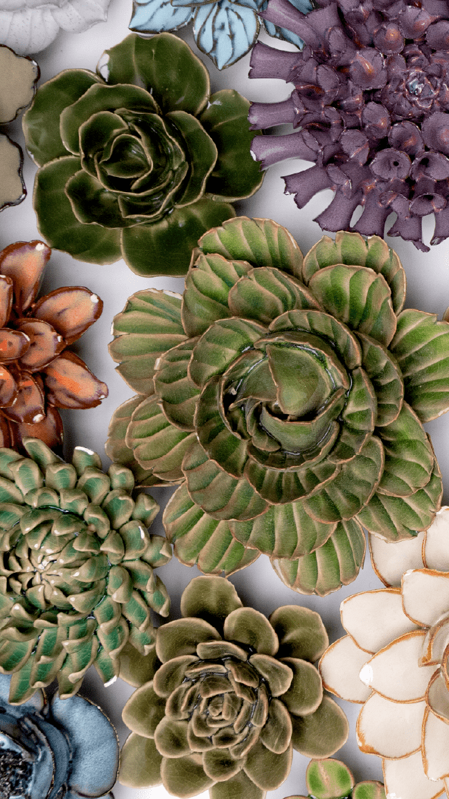 Cambridge - Ceramic Flower Curated Collection - Chive Ceramics Studio - Ceramic Flower Sets - Chive Ceramics Studio