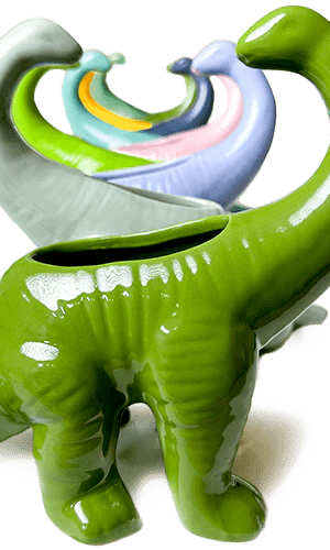 Brontosaurus Ceramic Indoor Plant Pot for Succulents - Chive Ceramics Studio - Pots - Chive Ceramics Studio