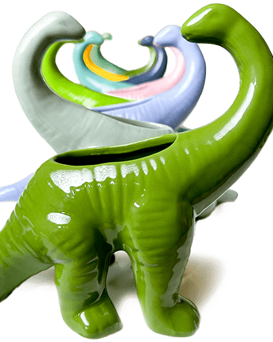 Brontosaurus Ceramic Indoor Plant Pot for Succulents - Chive Ceramics Studio - Pots - Chive Ceramics Studio
