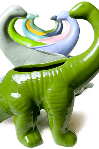 Brontosaurus Ceramic Indoor Plant Pot for Succulents - Chive Ceramics Studio - Pots - Chive Ceramics Studio