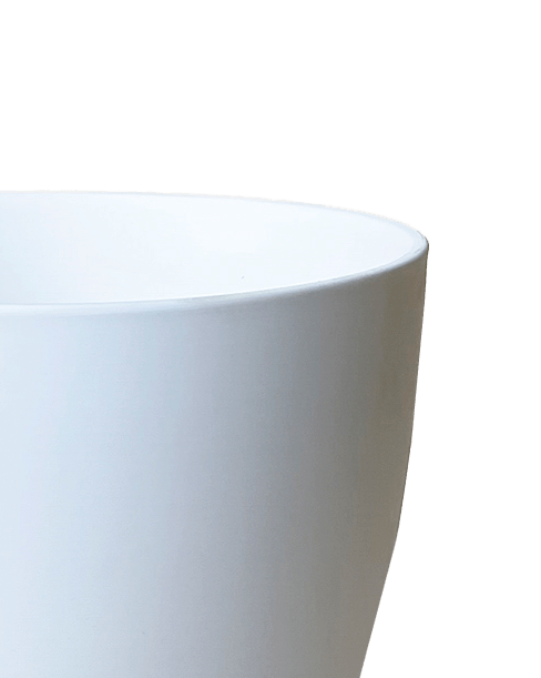 Dyad Porcelain Modern Indoor Plant Pot With Saucer - Chive Ceramics Studio - Pots - Chive US