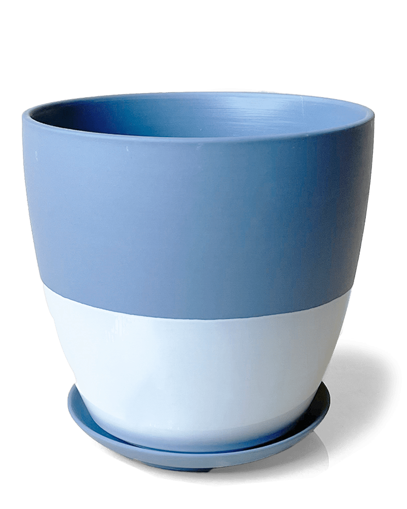Dyad Porcelain Modern Indoor Plant Pot With Saucer - Chive Ceramics Studio - Pots - Chive US