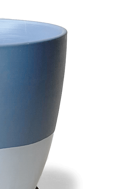 Dyad Porcelain Modern Indoor Plant Pot With Saucer | 3 & 5 inches - Chive Ceramics Studio - Pots - Chive Ceramics Studio