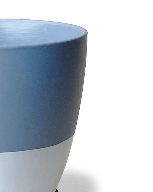 Dyad Porcelain Modern Indoor Plant Pot With Saucer | 3 & 5 inches - Chive Ceramics Studio - Pots - Chive Ceramics Studio