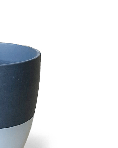 Dyad Porcelain Modern Indoor Plant Pot With Saucer - Chive Ceramics Studio - Pots - Chive US