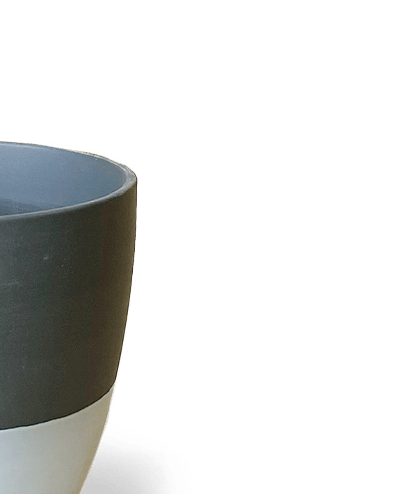 Dyad Porcelain Modern Indoor Plant Pot With Saucer | 3 & 5 inches - Chive Ceramics Studio - Pots - Chive Ceramics Studio