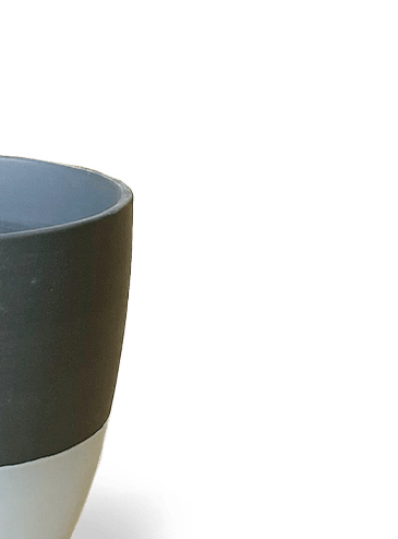 Dyad Porcelain Modern Indoor Plant Pot With Saucer | 3 & 5 inches - Chive Ceramics Studio - Pots - Chive Ceramics Studio