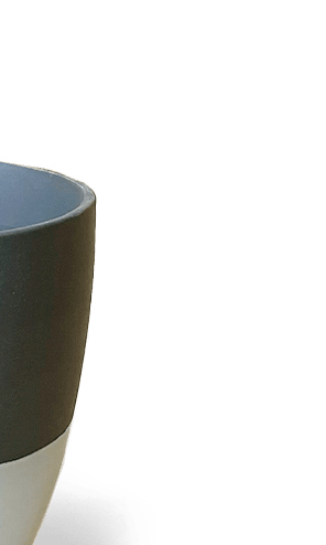 Dyad Porcelain Modern Indoor Plant Pot With Saucer | 3 & 5 inches - Chive Ceramics Studio - Pots - Chive Ceramics Studio