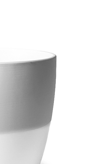 Dyad Porcelain Modern Indoor Plant Pot With Saucer - Chive Ceramics Studio - Pots - Chive US