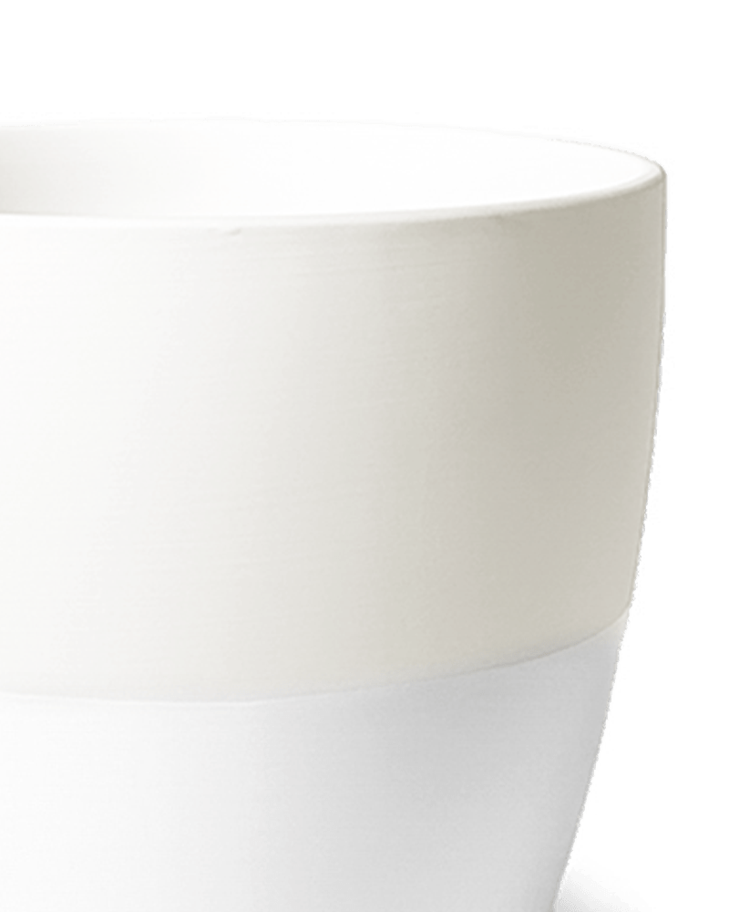 Dyad Porcelain Modern Indoor Plant Pot With Saucer | 3 & 5 inches - Chive Ceramics Studio - Pots - Chive Ceramics Studio