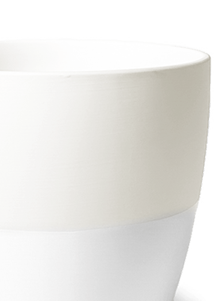Dyad Porcelain Modern Indoor Plant Pot With Saucer | 3 & 5 inches - Chive Ceramics Studio - Pots - Chive Ceramics Studio