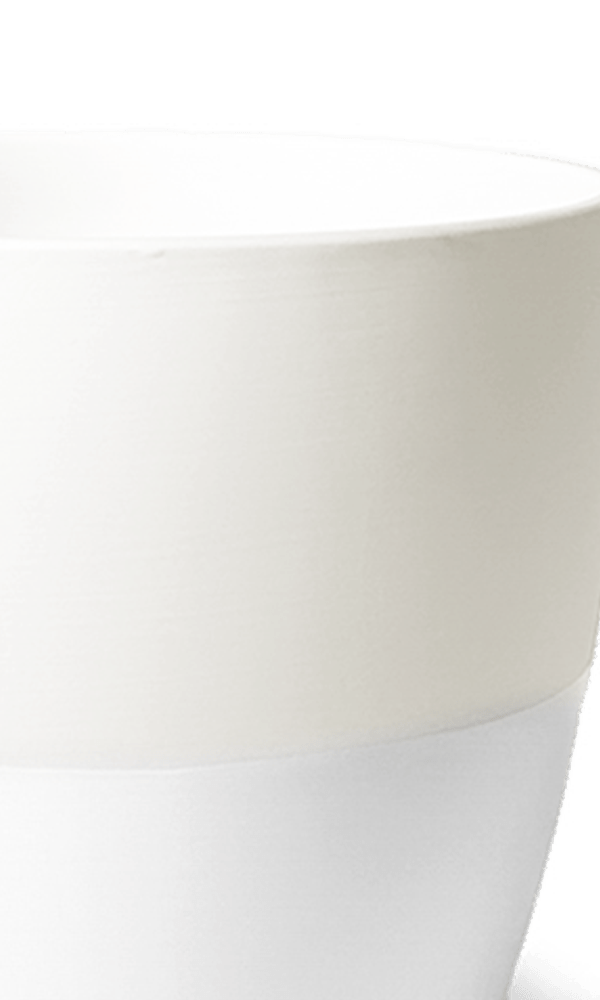 Dyad Porcelain Modern Indoor Plant Pot With Saucer | 3 & 5 inches - Chive Ceramics Studio - Pots - Chive Ceramics Studio