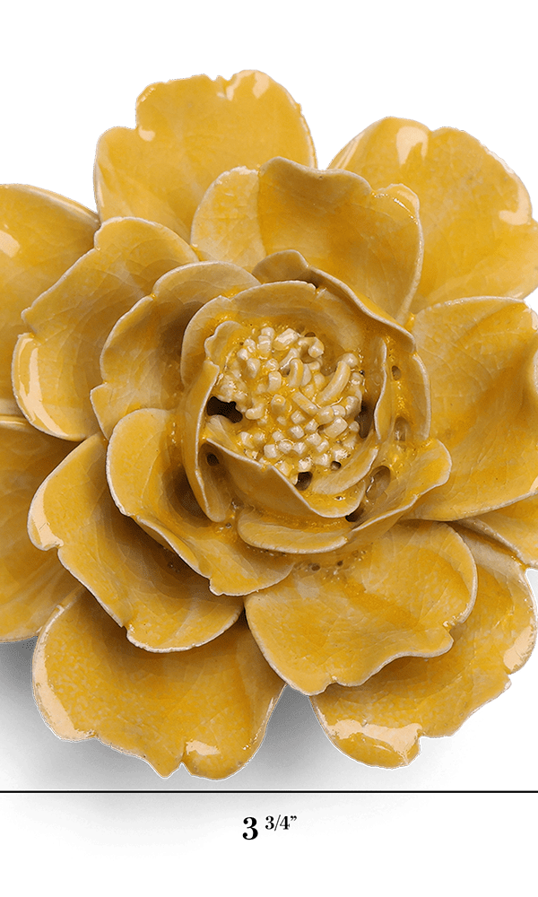 June birth flower rose ceramic wall flower — birth flower collection — handmade by Chive Studio Toronto