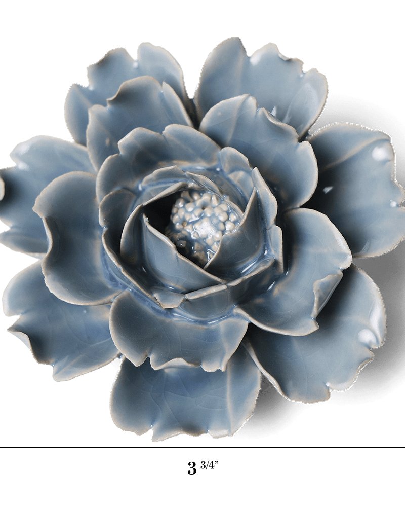 EG08 Pastel Blue Rose - Chive Ceramics Studio - Ceramic Flowers - Chive Ceramics Studio