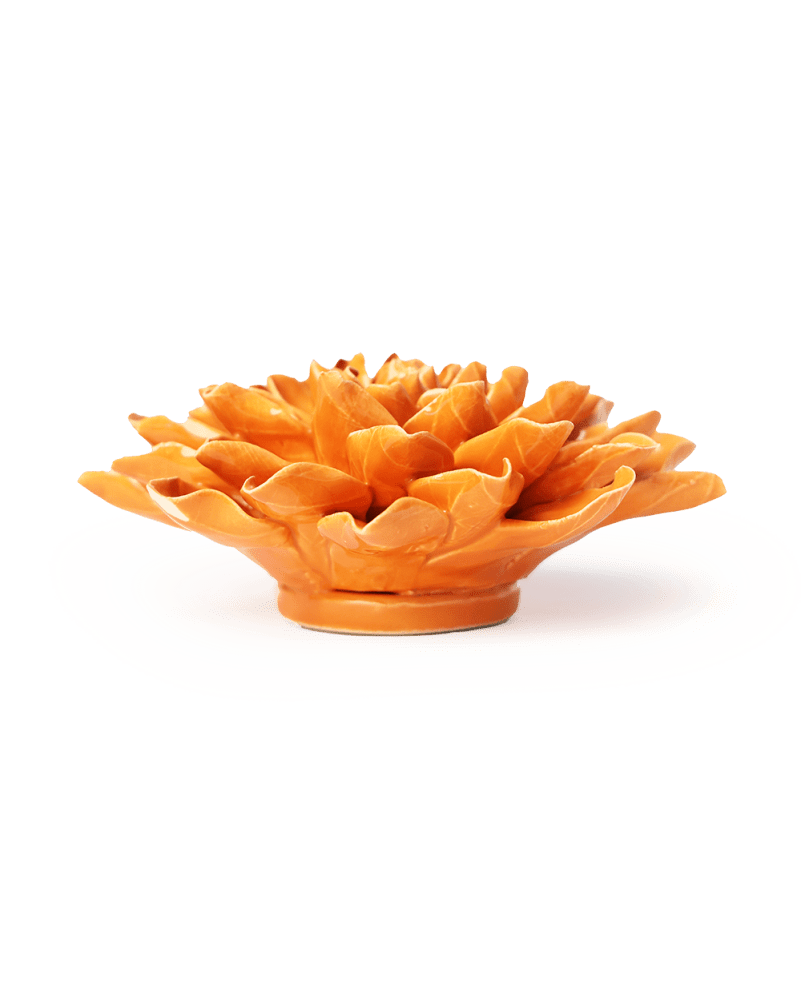 Orange Autumn Azalea - Chive Ceramics Studio - Ceramic Flowers - Chive Ceramics Studio