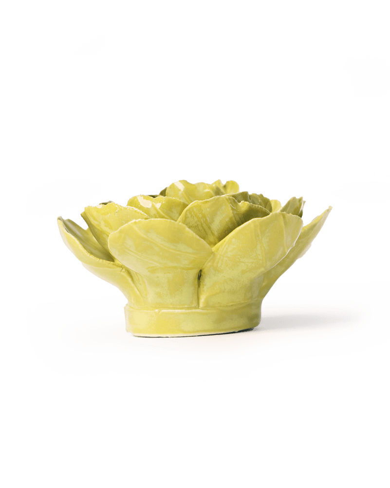 Chartreuse Primrose - Chive Ceramics Studio - Ceramic Flowers - Chive Ceramics Studio