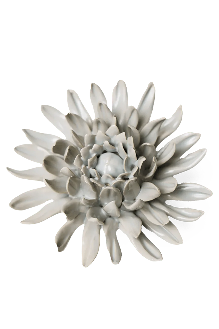 Green Spider Mum Ceramic Wall Flower | Chive