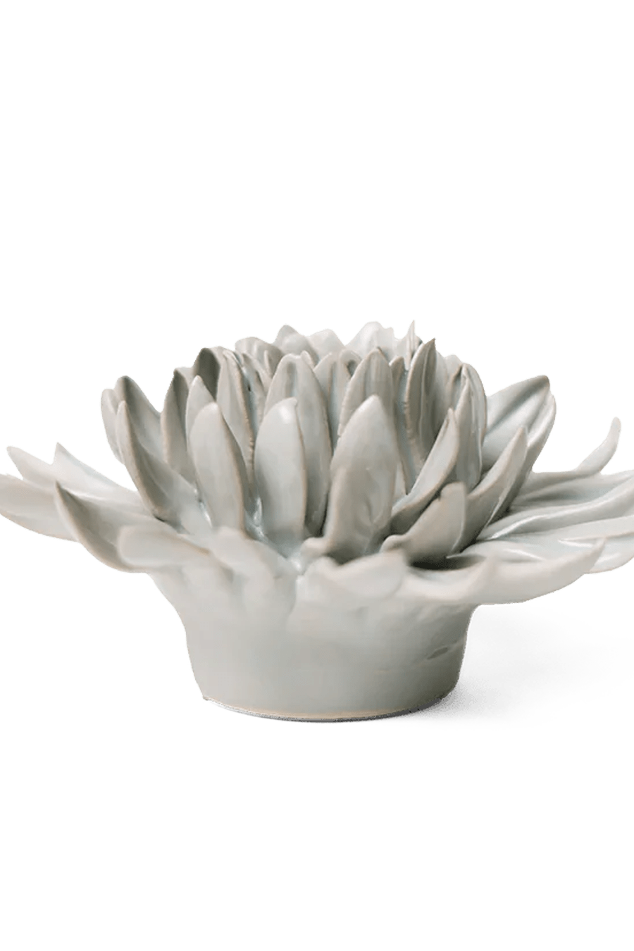 Green Spider Mum ceramic wall flower - English Garden collection - handmade by Chive Studio Toronto