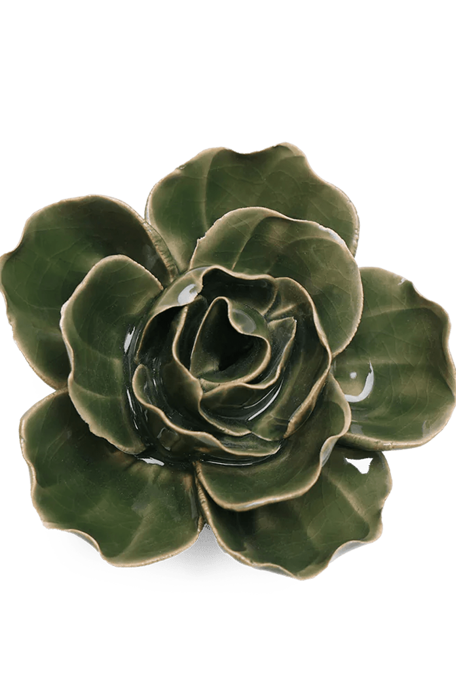 EG03 Fir Green Butterfly Ranunculus - Chive Ceramics Studio - Ceramic Flowers - Chive Ceramics Studio